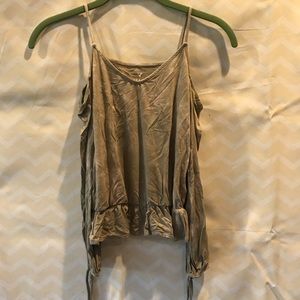 Green off the shoulder top